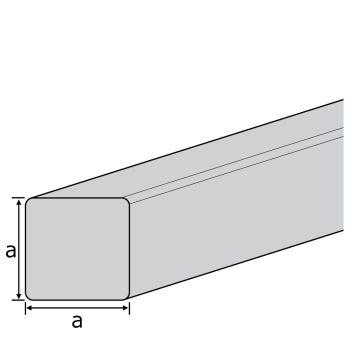 Edelstahl Vierkant 3-6m
