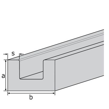 Aluminium U-Profil AW-6060 (AlMgSi0,5) 6m