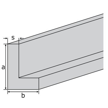 Aluminium Winkelprofil AW-6060 (AlMgSi0,5) Eloxiert 6m