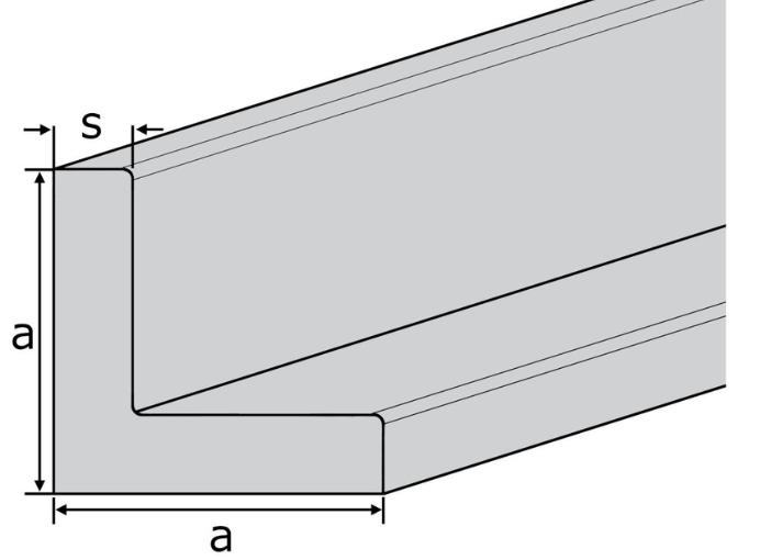  Stainless steel angle profile