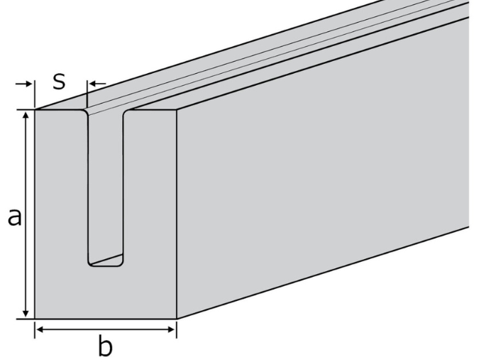Stainless steel U-profile