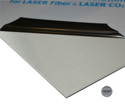 1.4301 Edelstahlblech 0,6x1000x2000 mm (IV) 2G einseitig geschliffen+ Laserfolie, geprüftes Schliffbild